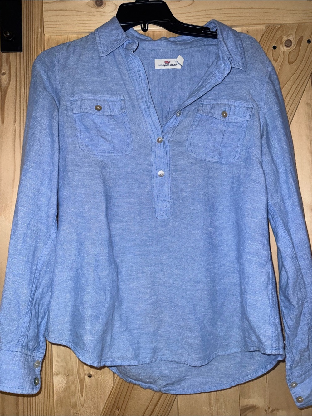 Women's chambray Long-Sleeve Shirt - Classic Pullover